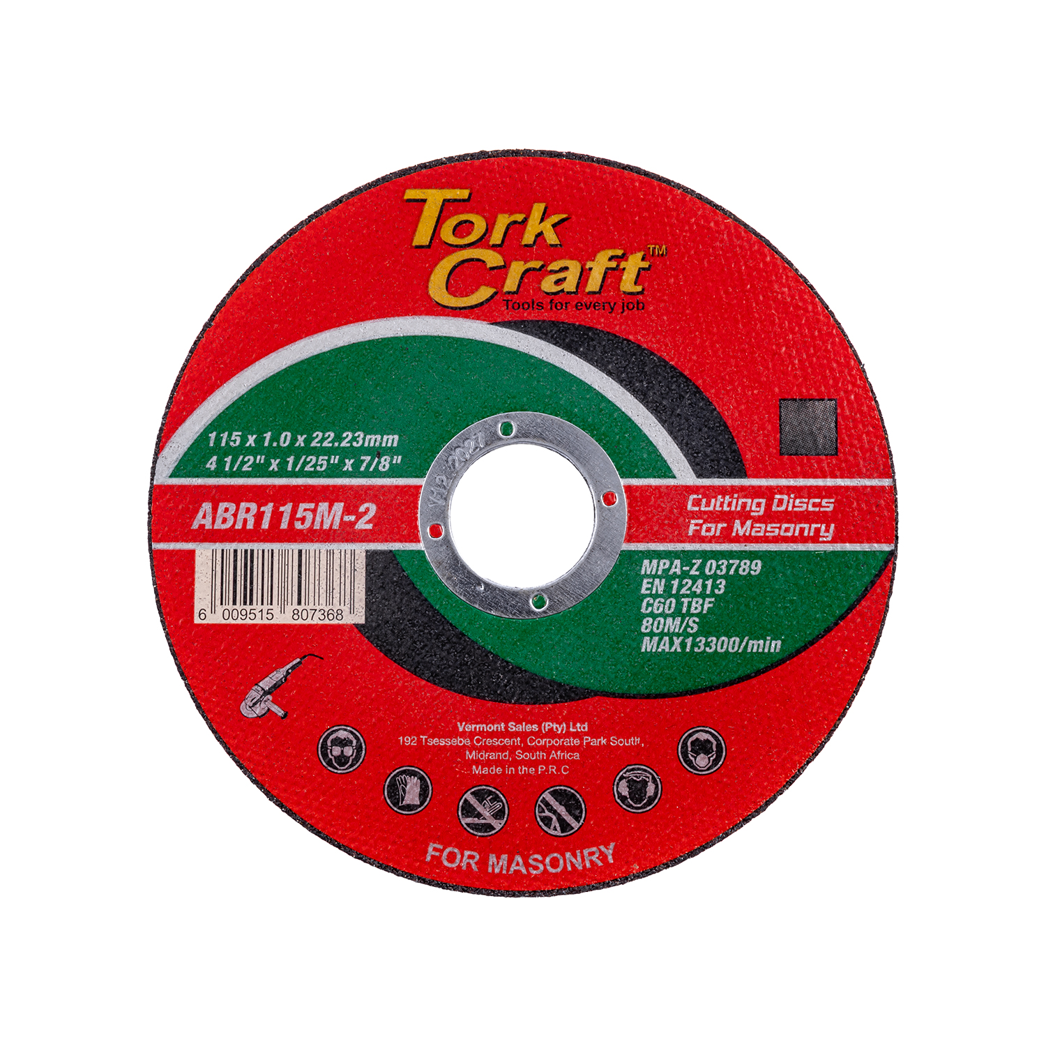 Thin Masonry Cutting Disc 115 x 1.0 x 22.22mm