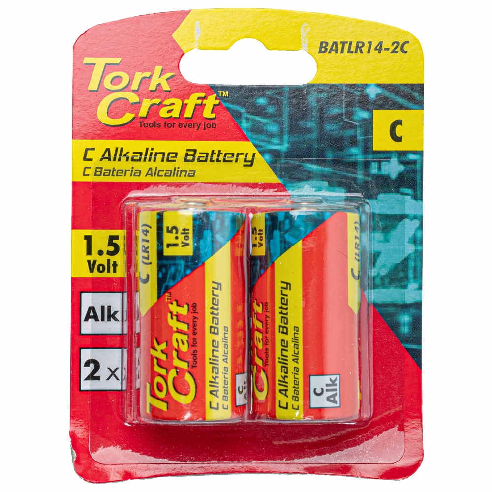 Battery C 1.5v 2 Pack Carded Alkaline