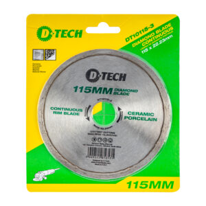 Diamond Blade Continuous Rim 115x22,23mm Ceramic/porcelain