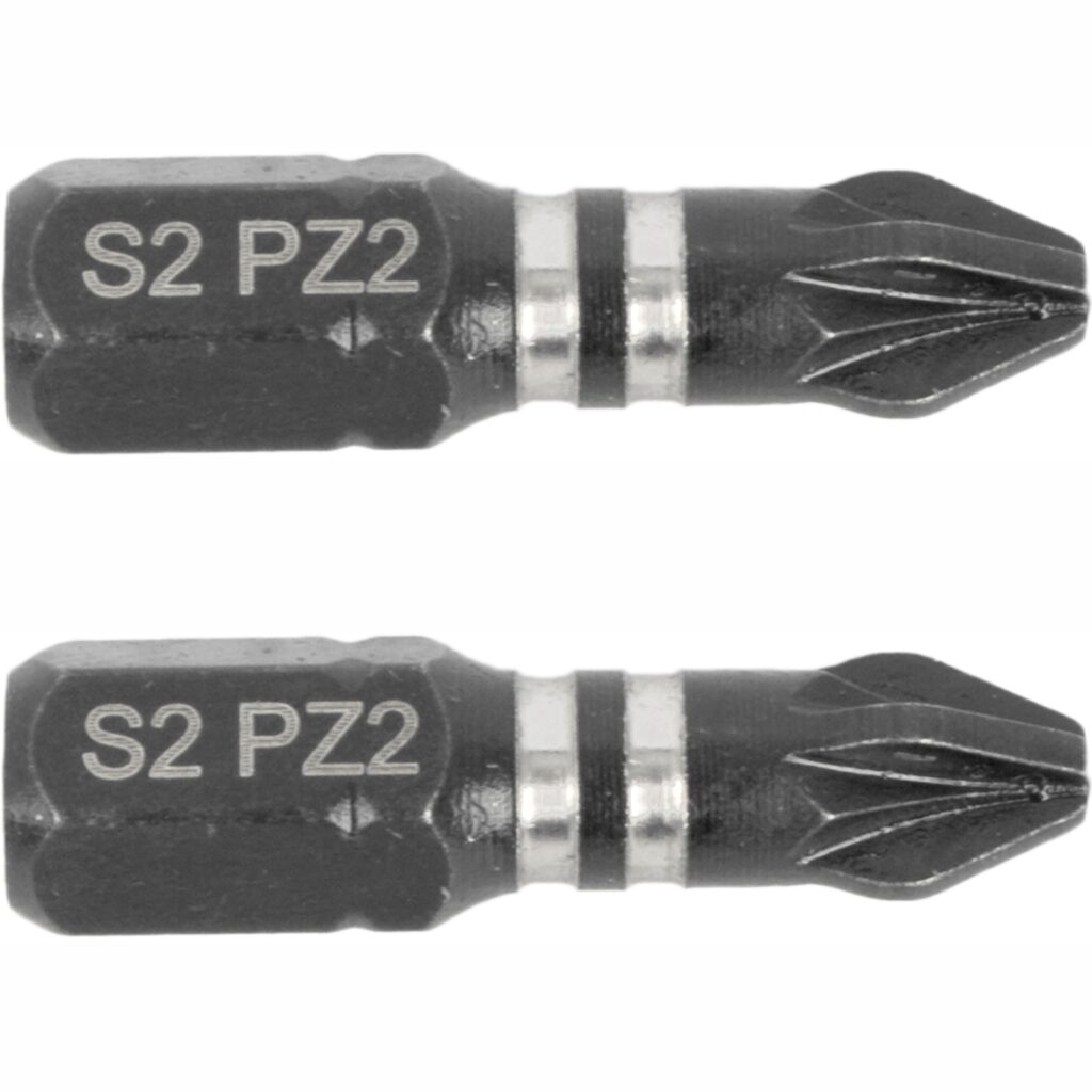 Impact Pozi.2 X 25mm Ins.bit 2/card Pz2